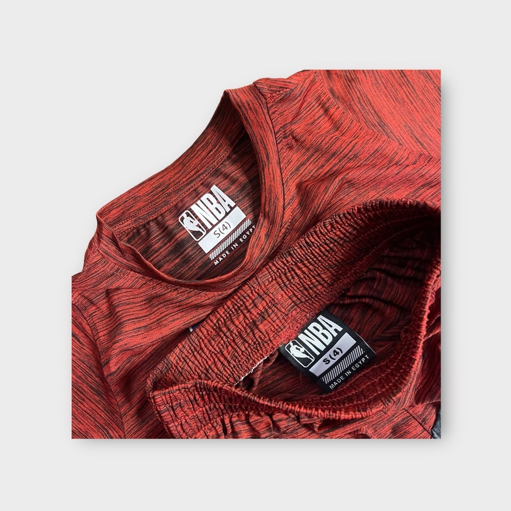 NBA Red Gray Top & Bottom Matching Set - Picture 4 of 5